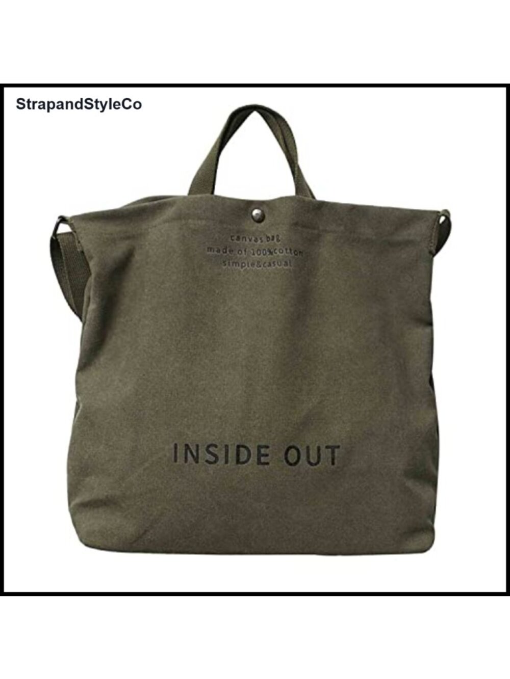 Canvas Tote Bag Large Hobo Shoulder Crossbody Top Handle Casual Work
